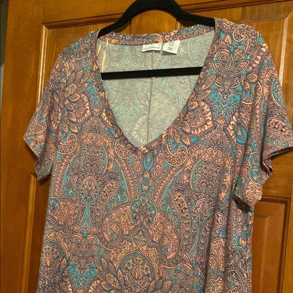 Lucky Brand Pink A-line Midi Dress with Flutter Sleeves size 1X - Picture 5 of 11